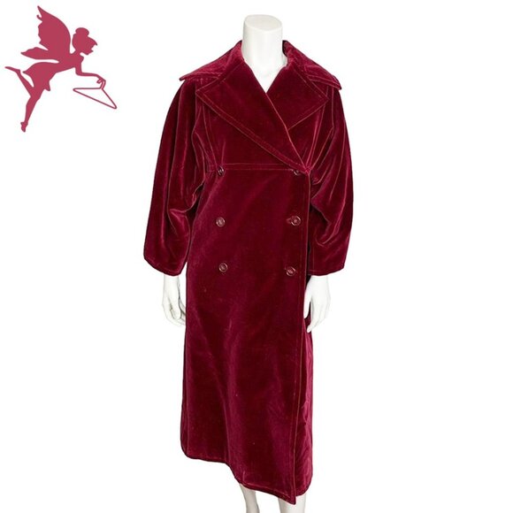SUPER VINTAGE 1950's SAKS FIFTH AVENUE Velvet Trench Coat
